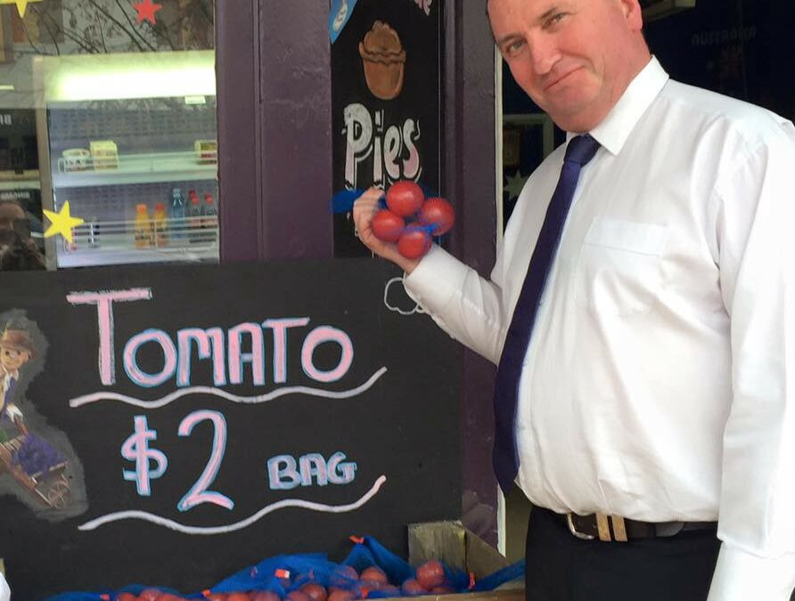 How a bunch of tomatoes delivered Barnaby Joyce social media victory