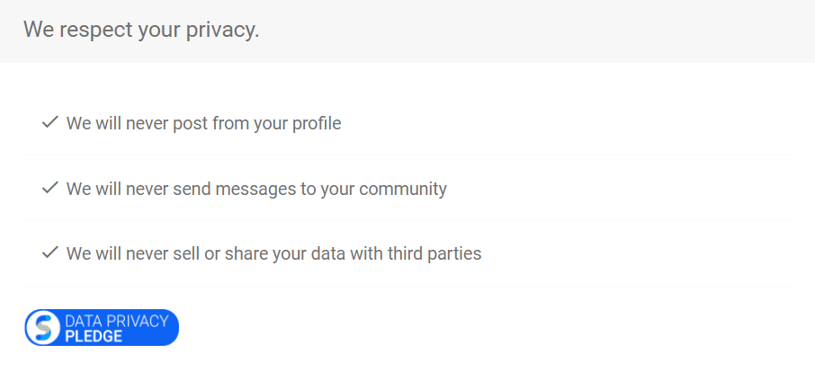 Data privacy pledge