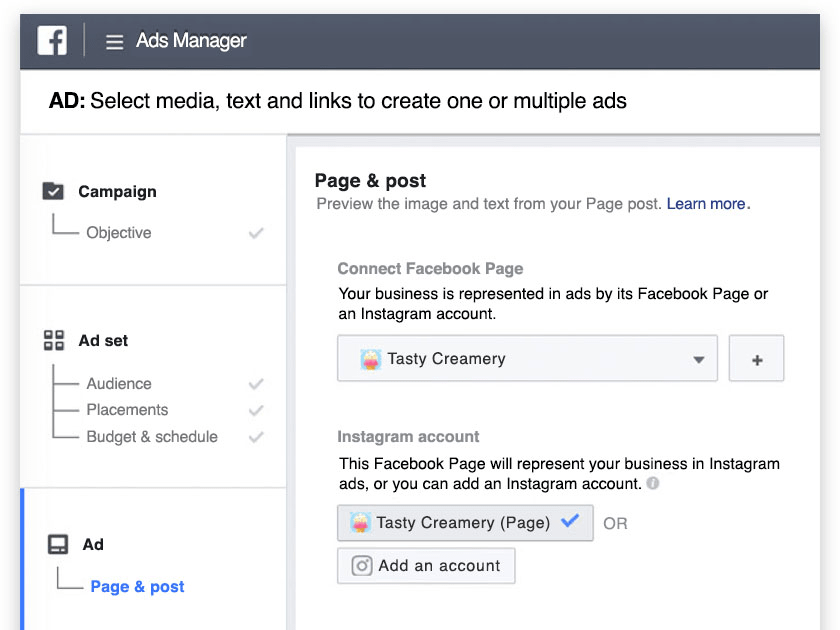 instagram ads manager